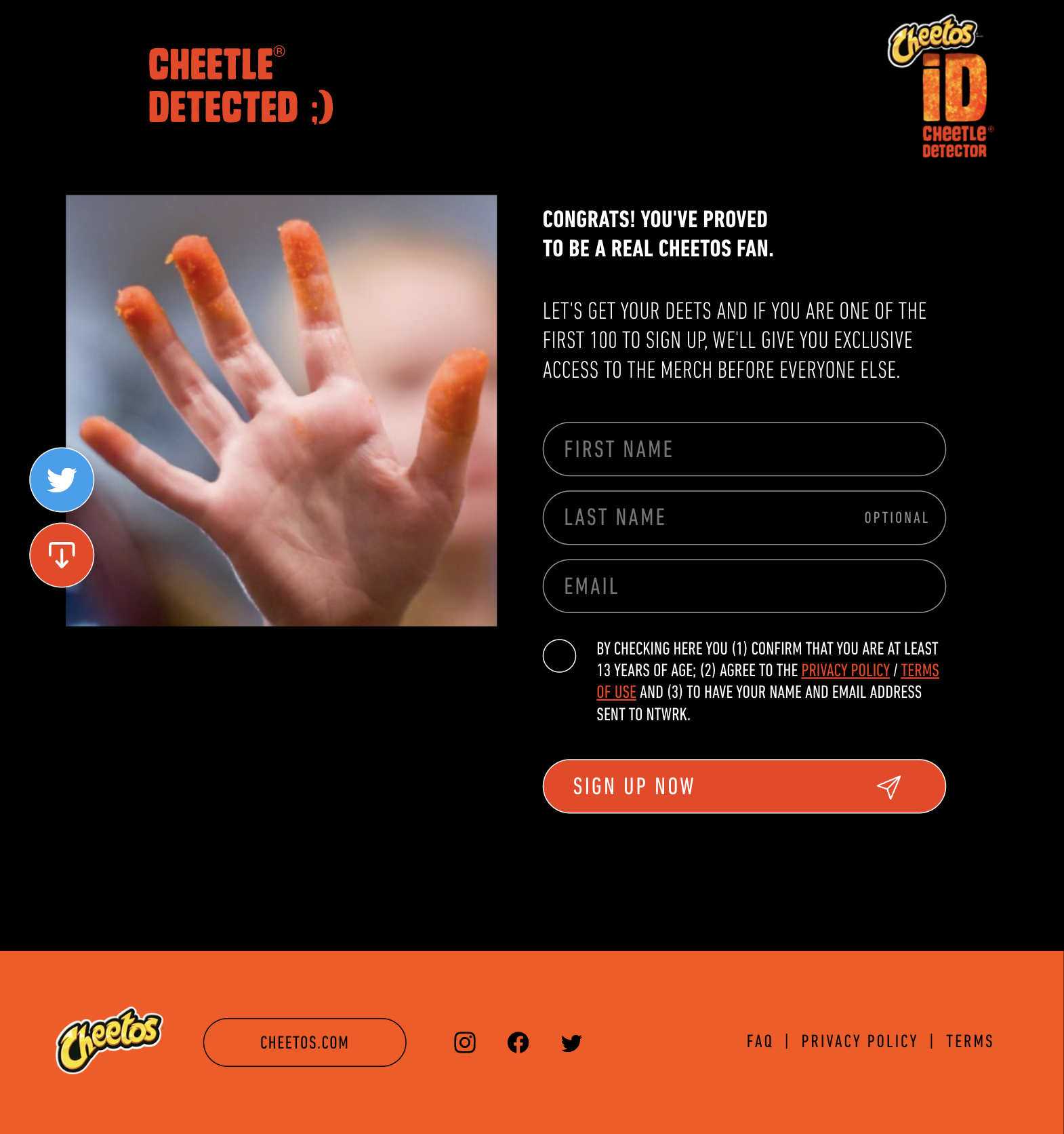 cheetos id social share